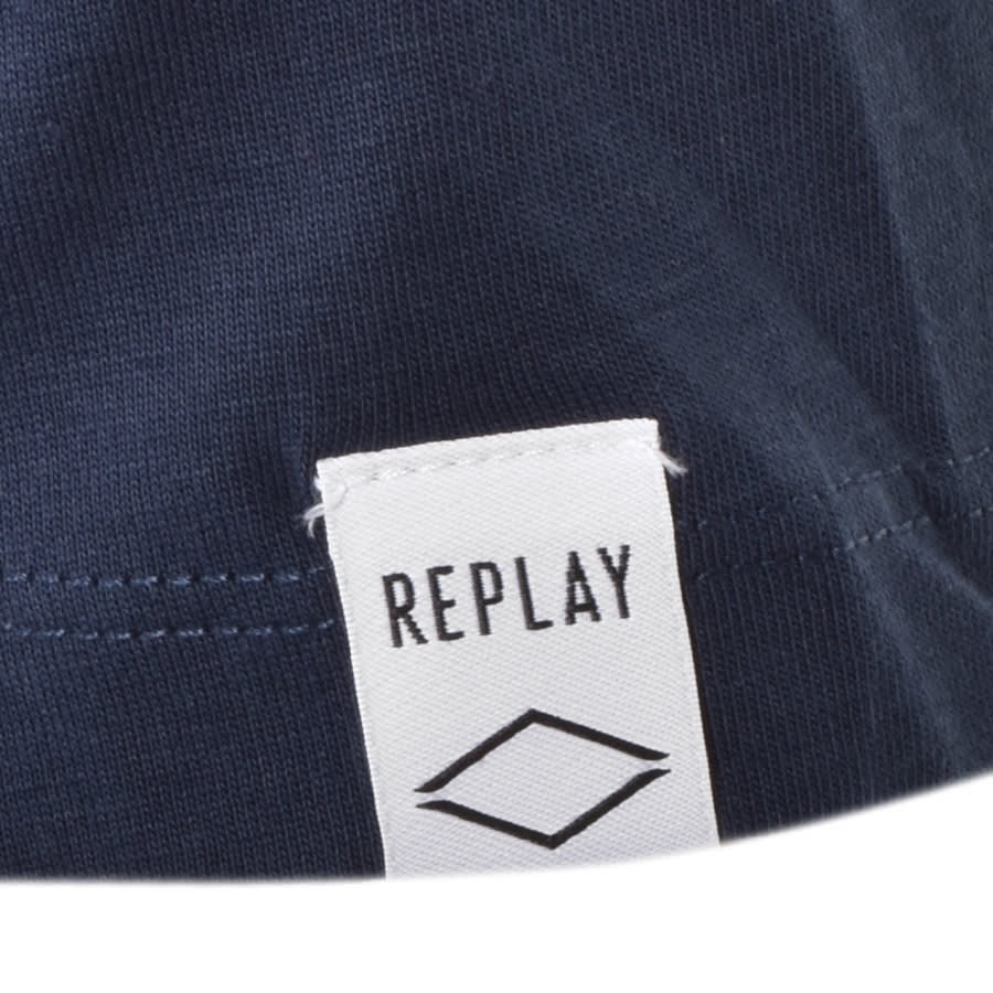 Alternative Image for ProductReplay Logo Crew Neck T Shirt Navy3
